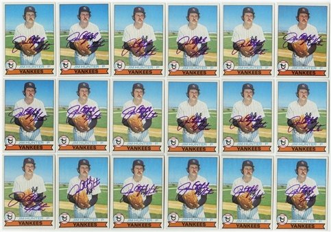 1979 Topps #670 Jim "Catfish" Hunter Signed Cards Collection (100) - PSA/DNA Pre-Cert